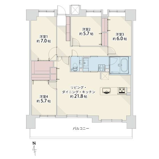 【間取り】 | アプローズ香住ヶ丘弐番館☆仲介手数料無料☆