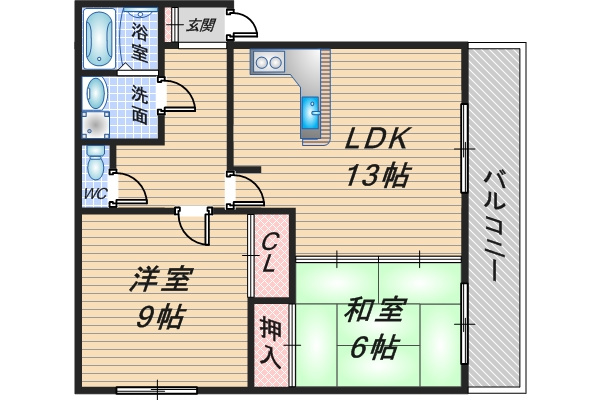 サンバレイ緑地A棟の間取り