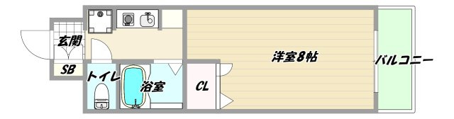 大阪市淀川区東三国１丁目の賃貸マンションの間取り