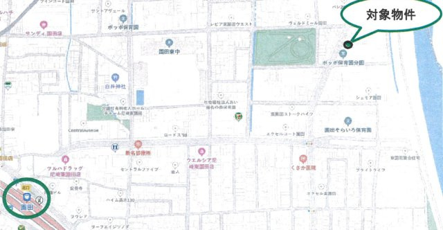サント・ラ・ルース園田東の地図