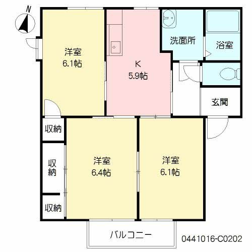 サンフラワー武蔵野台　Ｃ棟　＊＊の間取り