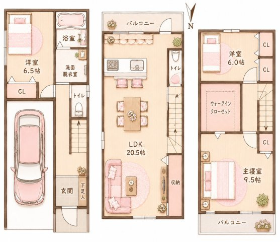 北中振1丁目　中古一戸建ての間取り|間取り図はいかがですか？ご希望を叶える間取りですか？リビングの広さは？水回りの位置は？カウンターキッチン？など色々な情報が集約されています。弊社ではリフォームなどのご相談も承っております。