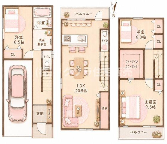北中振1丁目　中古一戸建ての間取り|間取り図はいかがですか？ご希望を叶える間取りですか？リビングの広さは？水回りの位置は？カウンターキッチン？など色々な情報が集約されています。弊社ではリフォームなどのご相談も承っております。