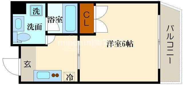 オズレジデンス天王寺ウエストの間取り