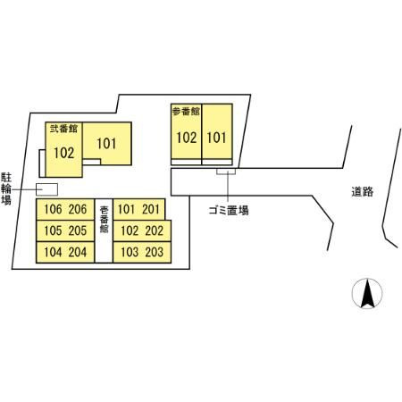 アムール　壱番館の区画図