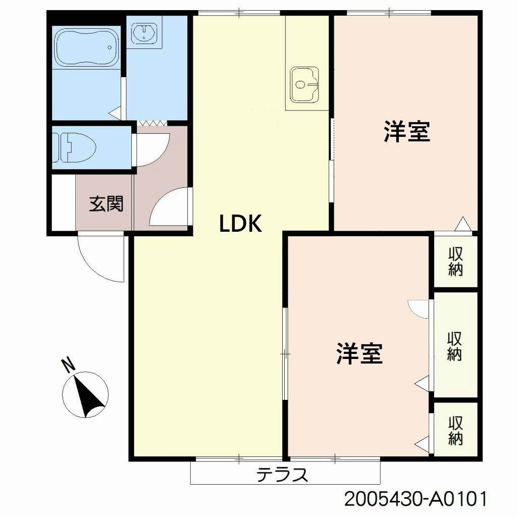 サンシャインハイツＡの間取り