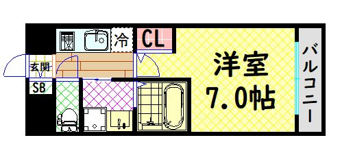 【間取り】 | S-RESIDENCE難波大国町Uno