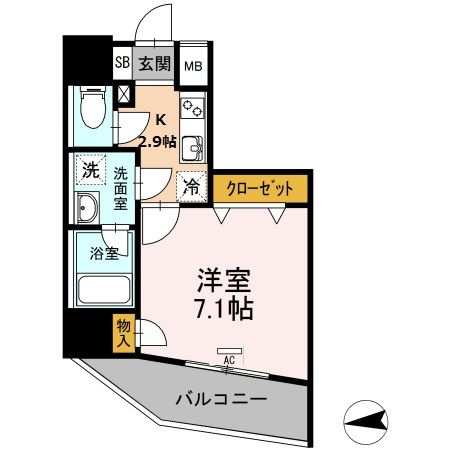 Aoiレジデンス早稲田の間取り