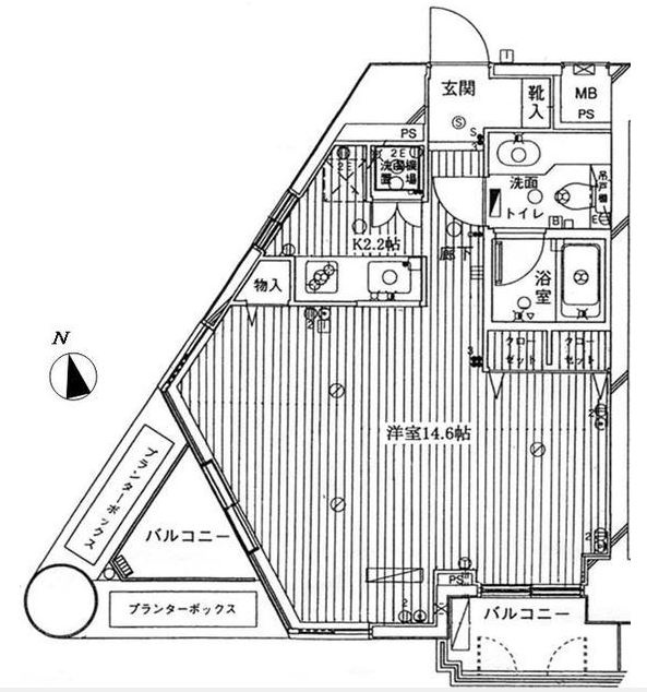 フリーディオ四谷三丁目の間取り|フリーディオ四谷三丁目