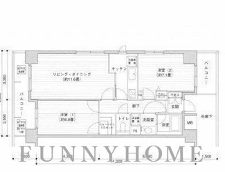 【間取り】 | プライムアーバン目黒リバーフロント