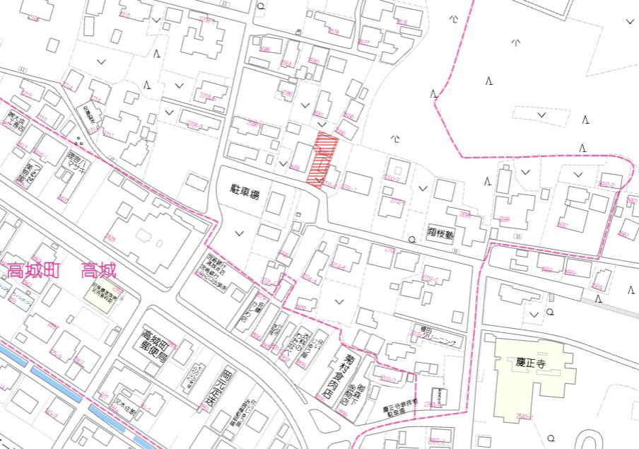 都城市高城町穂満坊の売地の土地図
