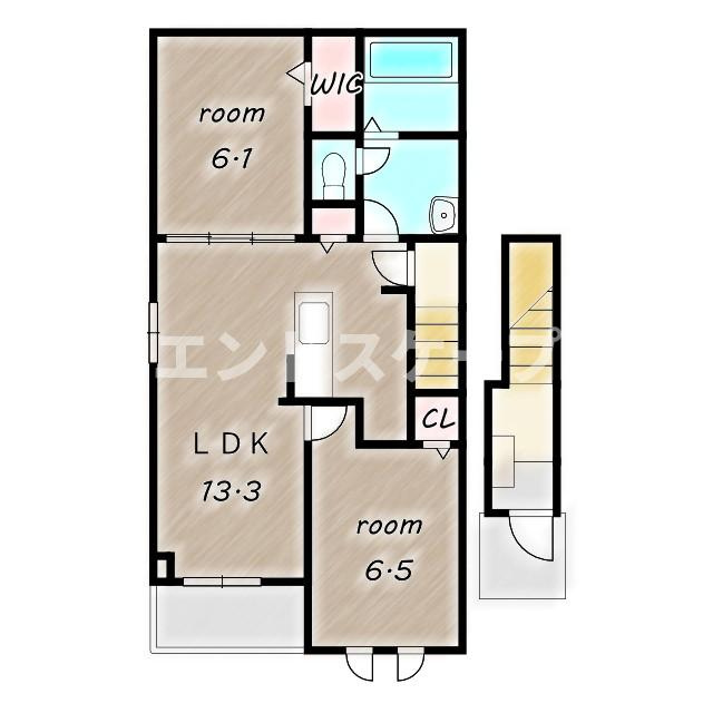 ブリッサ　Ａの間取り|高崎、前橋のお部屋探しはエンドスケープまで！お客様の理想お聞かせ下さい♪