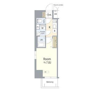 名古屋市中区平和１丁目の賃貸マンションの間取り