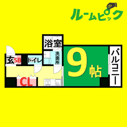 ビオラ名駅西　名古屋市賃貸　仲介手数料無料の間取り
