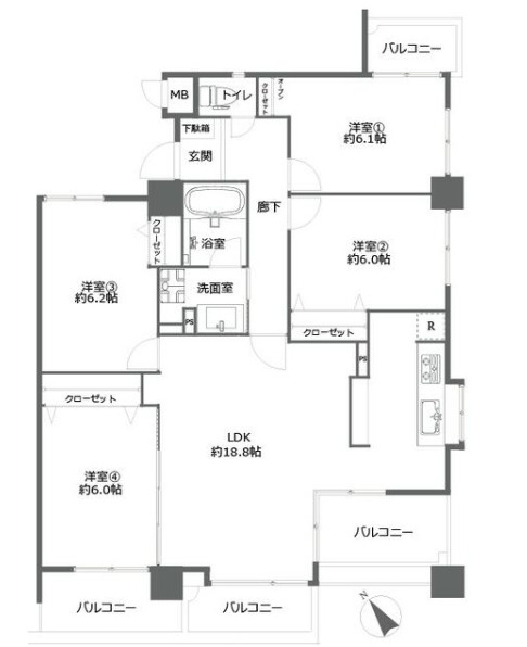 【間取り】 | ＫＢＣマンションユーハイム福重☆仲介手数料無料☆