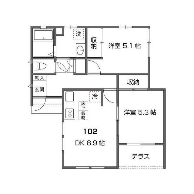 ＦＬＡＴＳ等々力の間取り