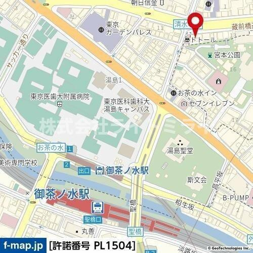 クオリア御茶ノ水パークフロントの地図