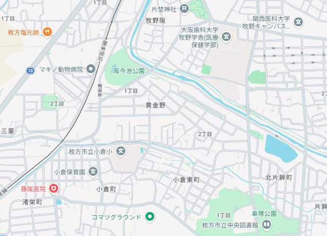 29日(土)30日(日)現地ご見学可能！　枚方市黄金野　限定1邸の地図