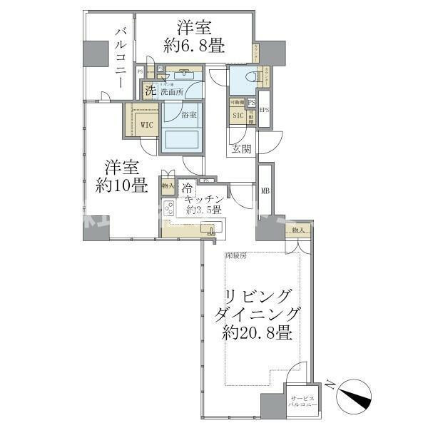 Ｂｒｉｌｌｉａ二番町の間取り