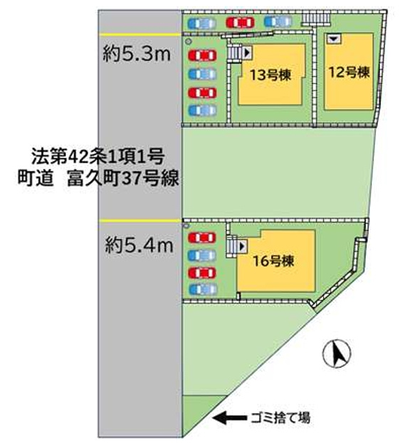 京都郡苅田町富久町2丁目3期の区画図
