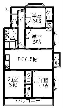 ペルル久留米西町【キャッシュバック対象物件】の間取り