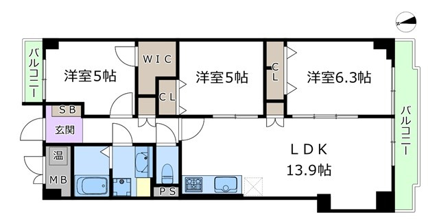 【間取り】 | 緑地東ロイヤルマンション | エイブルにて取扱い可能な住宅ローンは、全部で10種類以上！お客様にピッタリの住宅ローンを当社のFPよりご案内させて頂きます。住宅ローンのご相談だけでも、お気軽にご相談下さいませ。