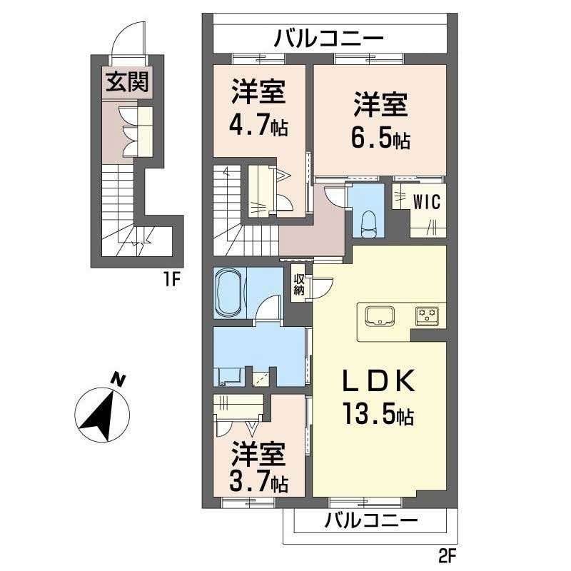 シャーメゾン豊岡の間取り