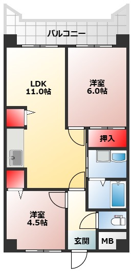 【間取り】 | プランドール土師
