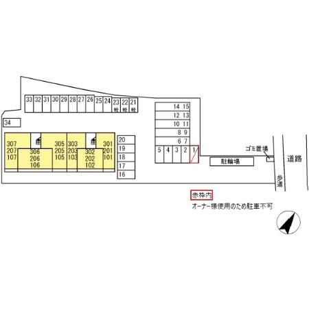カーサフェリーチェ（清水新地）の区画図