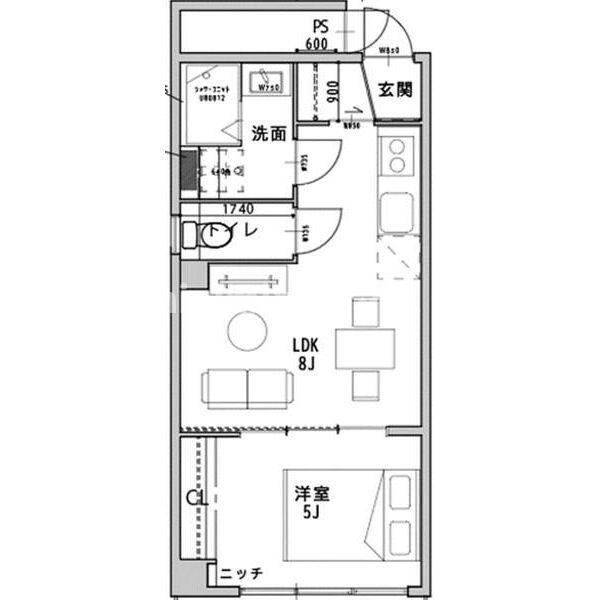 CITY　SPIRE立売堀の間取り