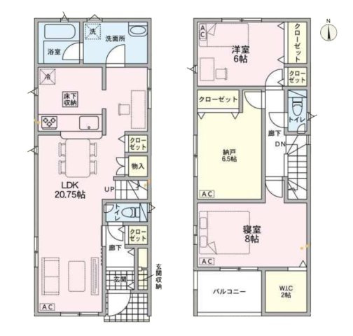 【間取り】 | 清須市春日落合208『仲介料無料』新築戸建て | 1号棟
