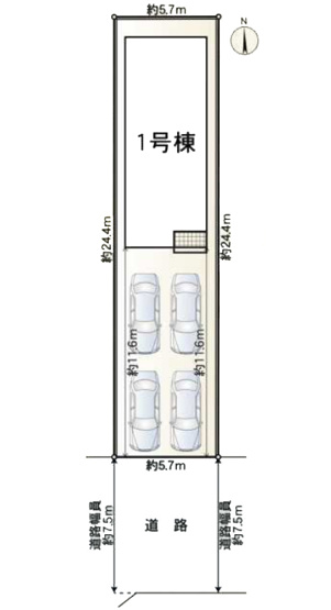 【区画図】 | 清須市春日落合208『仲介料無料』新築戸建て | 1号棟