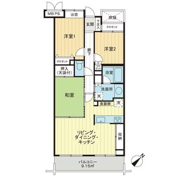ライオンズガーデン三鷹台の間取り