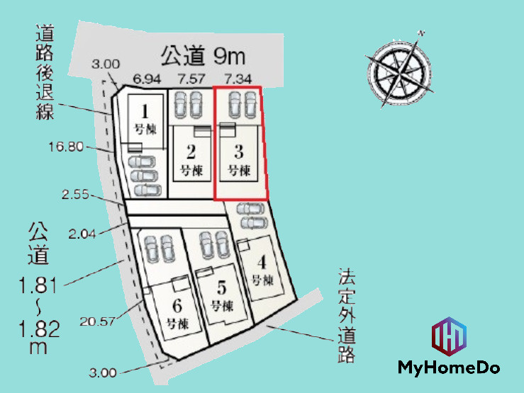 守山区瀬古東3丁目の区画図