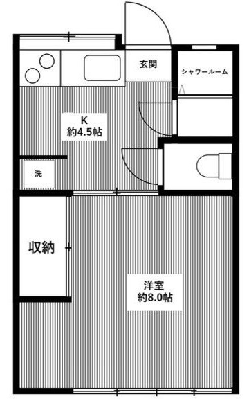 ハイム宮仲の間取り|間取りです。
