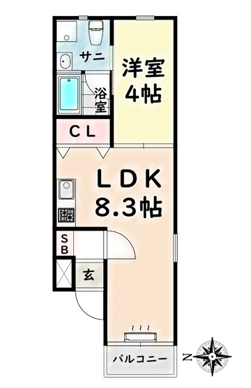 【間取り】 | ノーザンクロス【名古屋市賃貸・1フロア2戸】