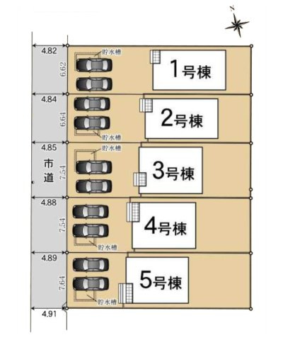 【区画図】 | 小牧市多気北町87-1『仲介料無料』新築戸建て | 3号棟