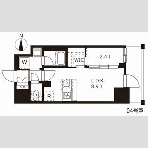 名古屋市中区新栄１丁目の賃貸マンションの間取り