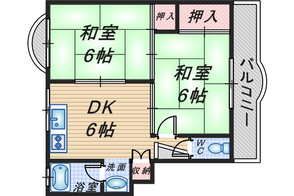 出口マンションの間取り