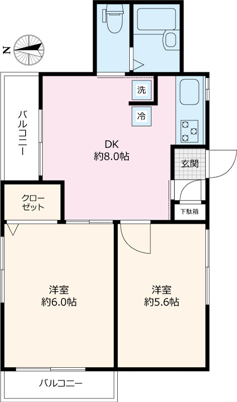メゾンフラワーの間取り
