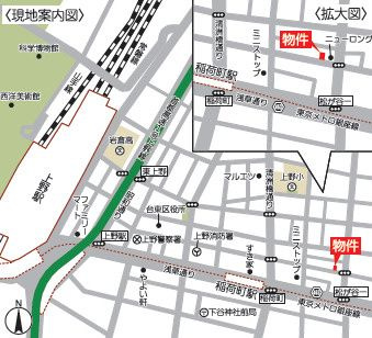 Bloom Tower Uenoの地図