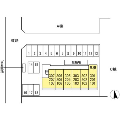 【区画図】 | ディアライズ小郡船倉町B棟 