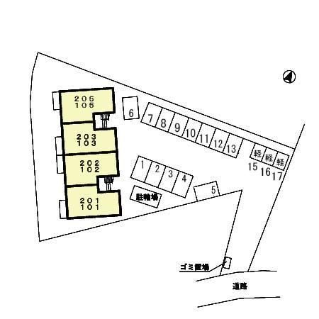 グランドソレイユ（下硯川）の区画図