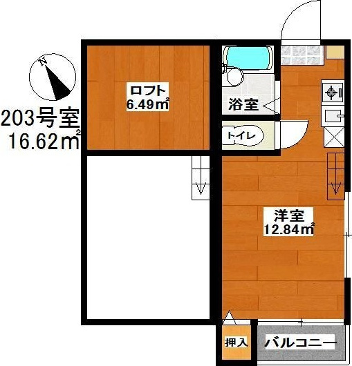 セカンドくるみコーポの間取り