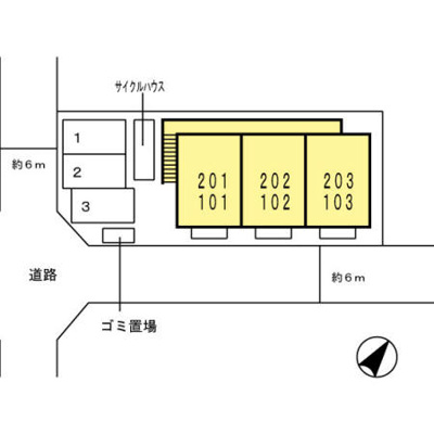 【区画図】 | メゾン中百舌鳥Ⅱ