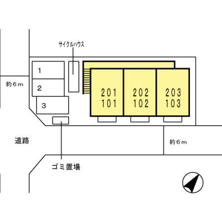 【区画図】 | メゾン中百舌鳥Ⅱ