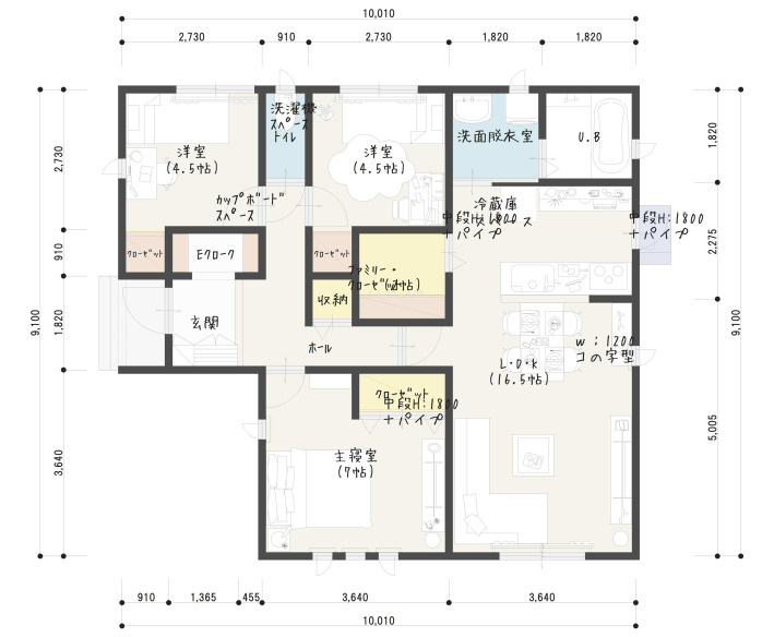 下関市　新築建売の外観パース|外観パースです