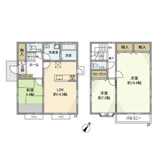 【間取り】 | 高野台戸建