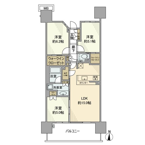 【間取り】 | シティテラス東陽町