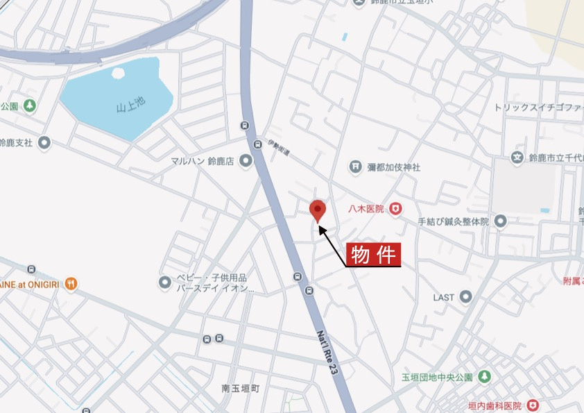 鈴鹿市南玉垣町の地図|広域Map